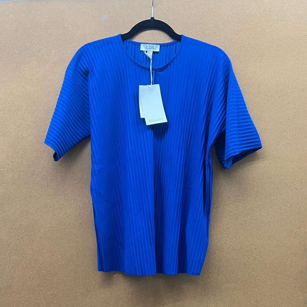 COS Men's Vibrant Blue Short Sleeve Tee